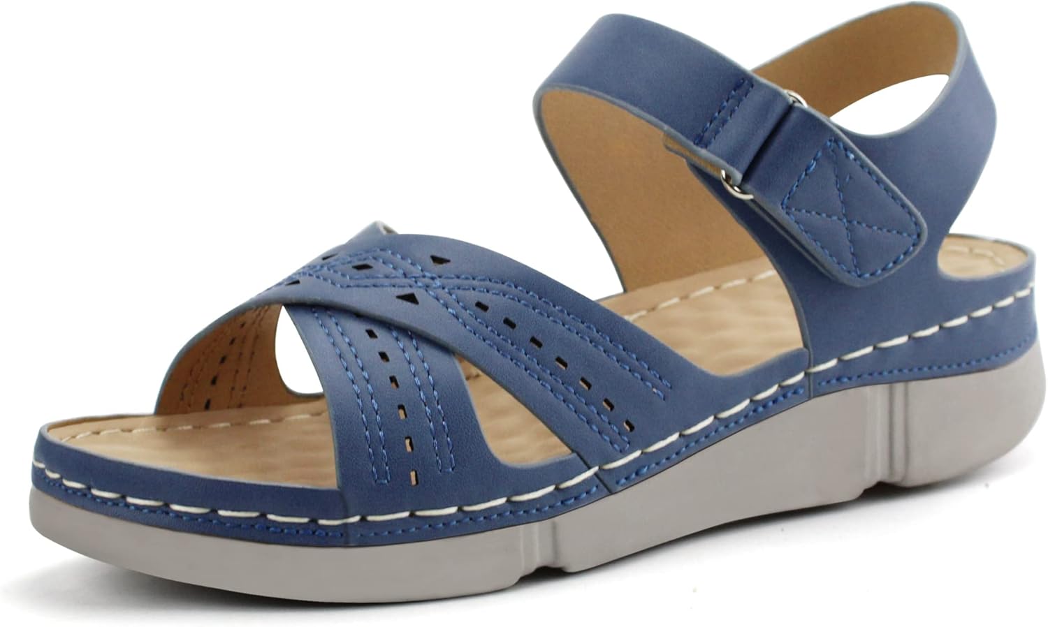 Ortho+rest Sandalias ortopédicas para mujer, con soporte de arco, cómodas sandalias ortopédicas para caminar