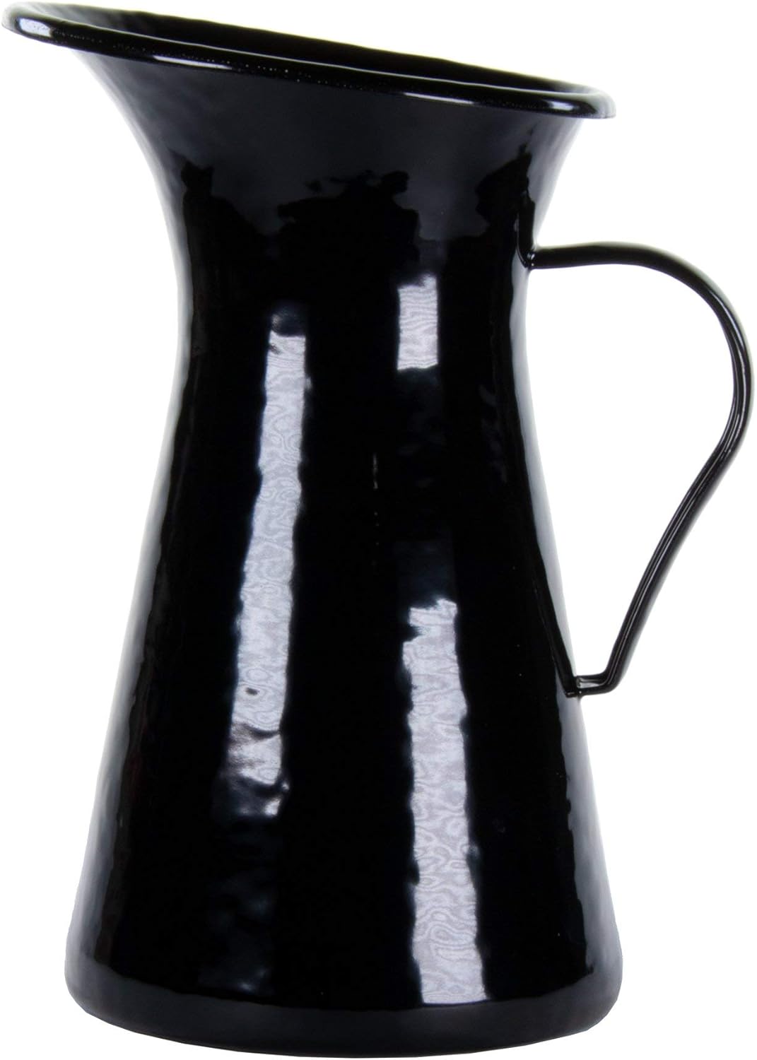 Golden Rabbit Esmalte – Patrón negro sólido – Jarra mediana de 2.2qt
