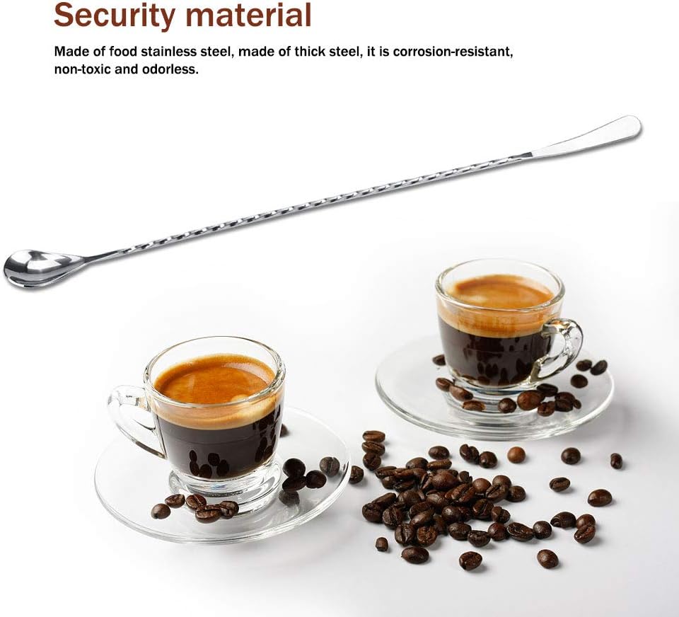 15.8in Bar Spoon, Stainl Steel Mixing Spoon,Bar Cocktail Shaker Spoon,Mixing Drink Puddler Mixer,Cocktail Stirring Spoon for Home and bar Use