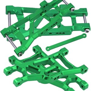 Pieza de mejoras para 110 Rustler VXL 2wdStampede VXL 2wd, 4 piezas de suspensión delantera y trasera de aluminio de aleación A para brazos de Pieza de mejoras para 110 Rustler VXL 2wdStampede VXL 2wd, 4 piezas de suspensión delantera y trasera de aluminio de aleación A para brazos de