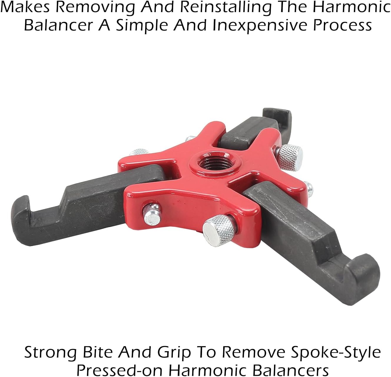 Extractor de equilibrador armónico  Juego de 3 extractores de poleas de mandíbula  Elimina amortiguadores y equilibradores  Compatible con Chevy GM