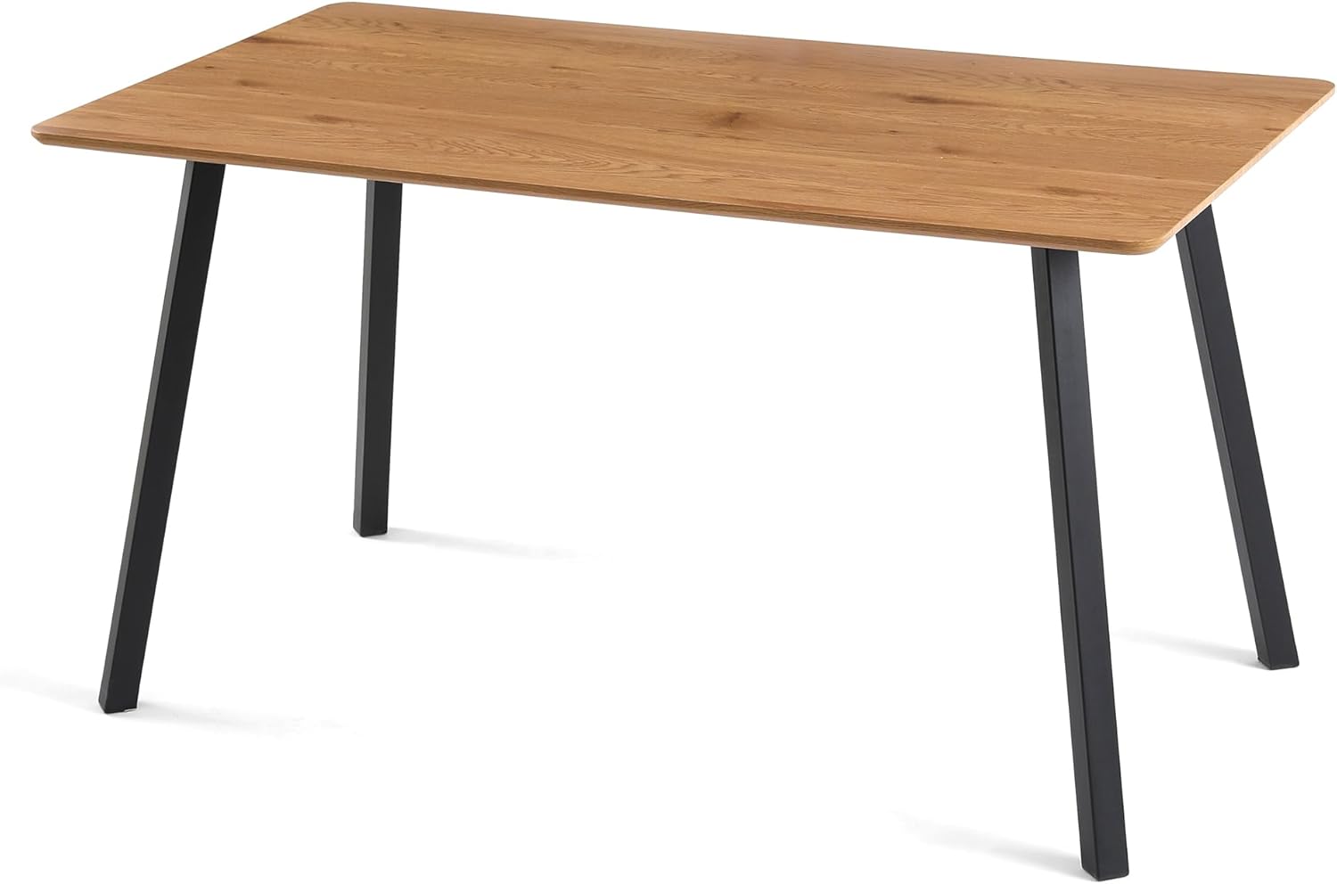 Homedot Mesa de comedor de 49 pulgadas para 4-6 personas, moderna mesa de cocina de madera sintética, mesa de comedor de MDF con marco de metal para