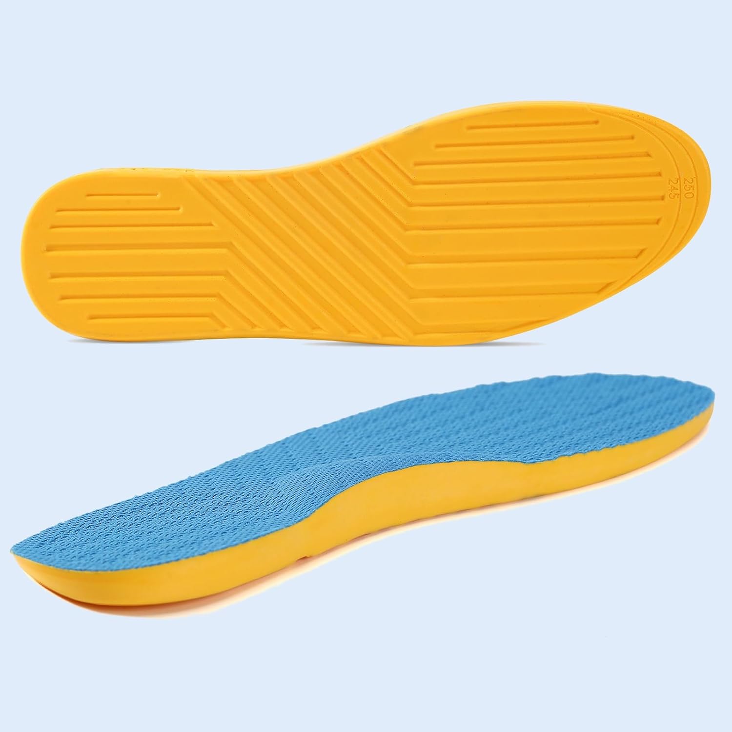 Plantillas de supinación, inserciones de soporte de arco, plantillas ortopédicas para fascitis plantar para rectificar pies planos, piernas tipo X,