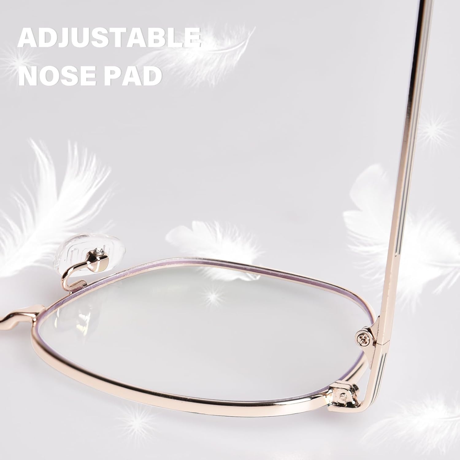 OPTOFENDY Lentes de bloqueo de luz azul de metal para mujeres y hombres, anteojos cuadrados para computadora, antifatiga ocular y protección UV
