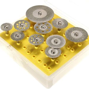 Lukcase – Rueda de corte de diamante, 10 unidades de discos de corte de diamante de 18 pulgadas, juego de cuchillas para herramienta giratoria Dremel Lukcase – Rueda de corte de diamante, 10 unidades de discos de corte de diamante de 18 pulgadas, juego de cuchillas para herramienta giratoria Dremel