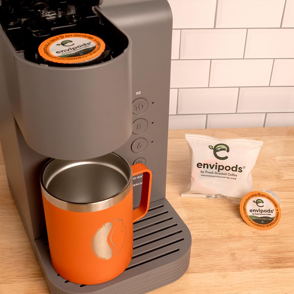 Fresh Roasted Coffee, Envipodas etíopes orgánicos, Kosher, de comercio justo, tostado medio, 36 unidades, envueltos individualmente, compatible con