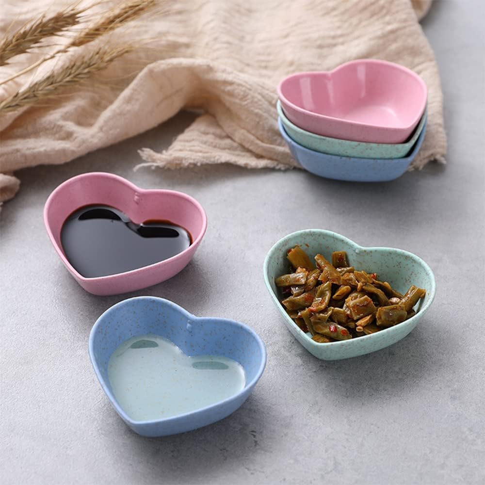 Paquete de 8 platos para salsa, platos de salsa de soja, mini platos multicolores para condimentos