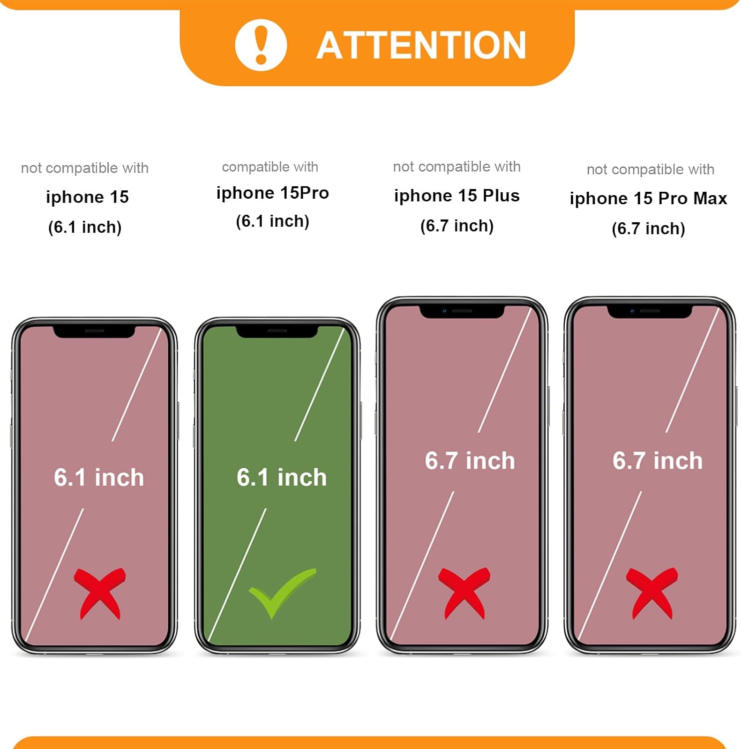 Bocasal Funda tipo cartera desmontable para iPhone 15 Pro con bloqueo RFID, ranuras para tarjetas, soporte magnético de piel sintética de alta