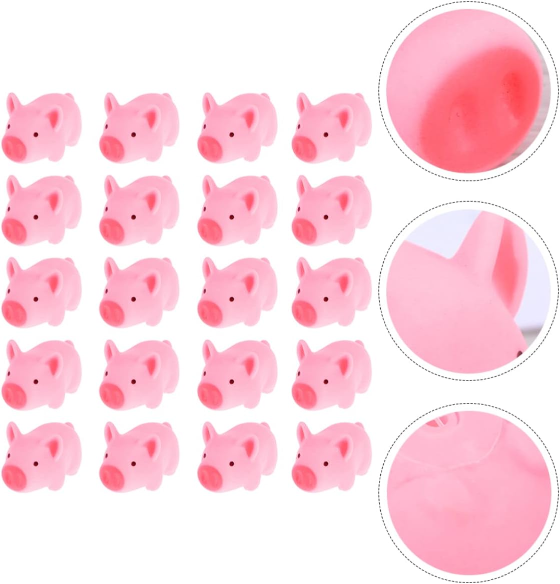 TOYANDONA 20pcs Mini Squeaky Pig Perro Juguete Chirriante Cerdo Juguete De Goma Perro Juguete Cerdo De Juguete De Cerdo