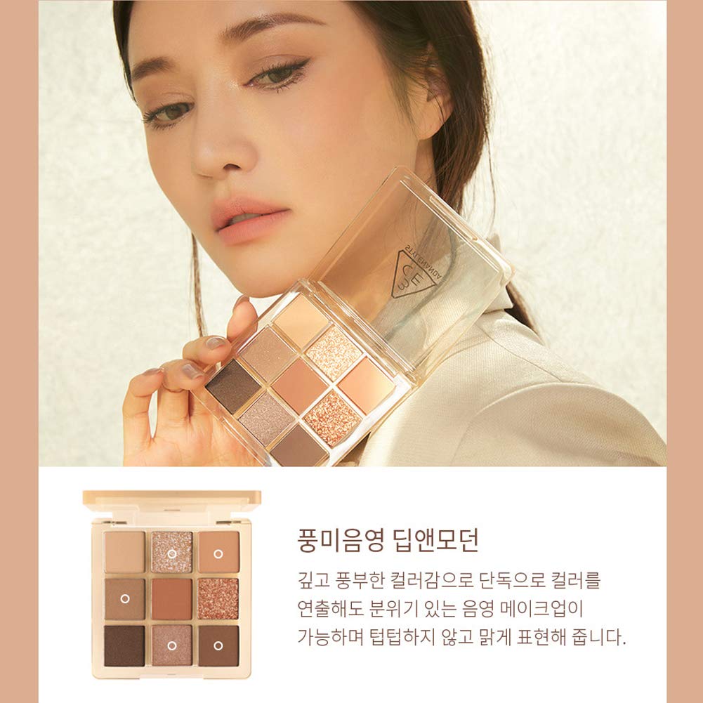3CE Paleta de colores de ojos multi claro cálido y fresco #Butter Cream 9Colors Peal Glow sombra de ojos Staylenanda