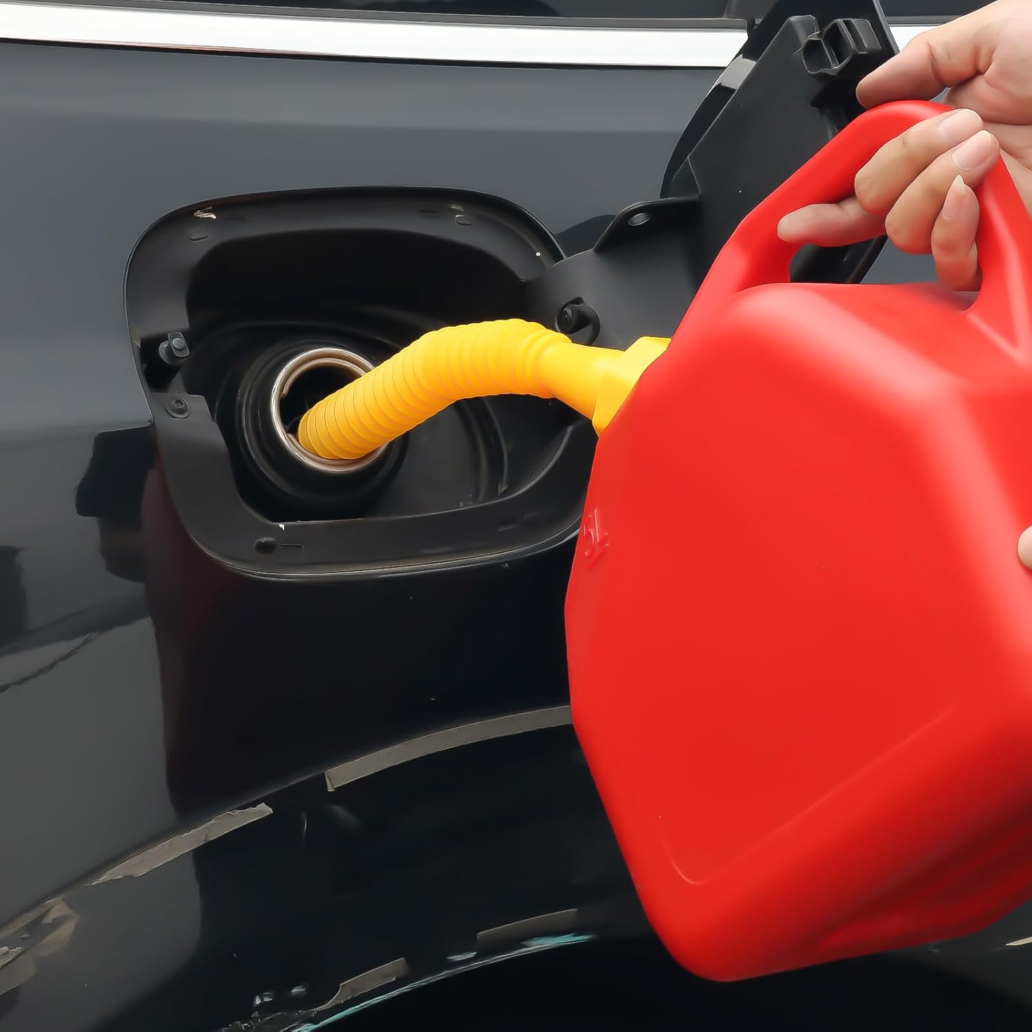 HOXHA Kit de repuesto para boquilla de gasolina y embudos automotrices, boquilla de lata de gas, embudo de boca ancha, embudo de cuello largo,