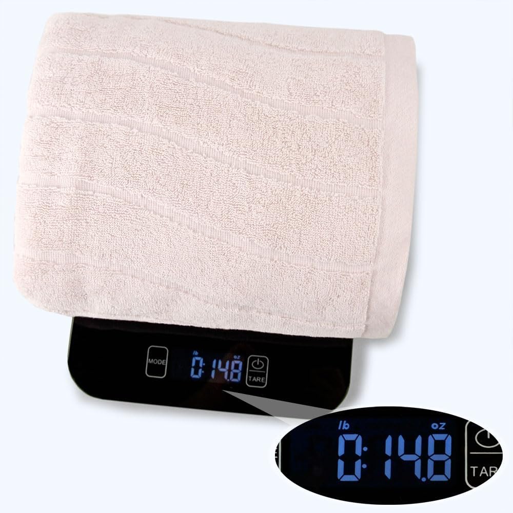 Cleanbear Juego de 2 toallas de baño de lujo, diseño de rayas onduladas para decoración de baño, juego de toallas de baño suaves 100% algodón