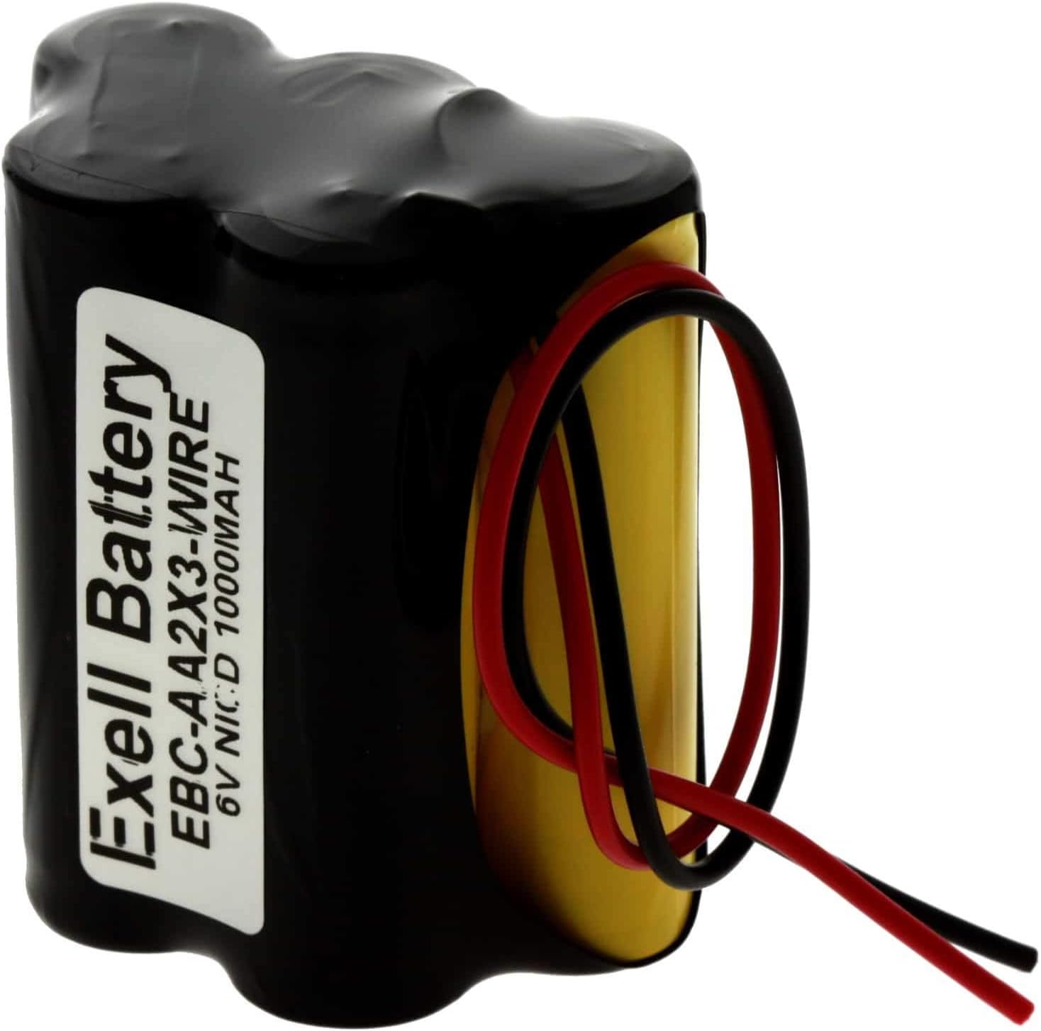 2 baterías NiCD de 6 V 1000 mAh con cables de 5 pulgadas para iluminación de búsqueda, herramientas eléctricas