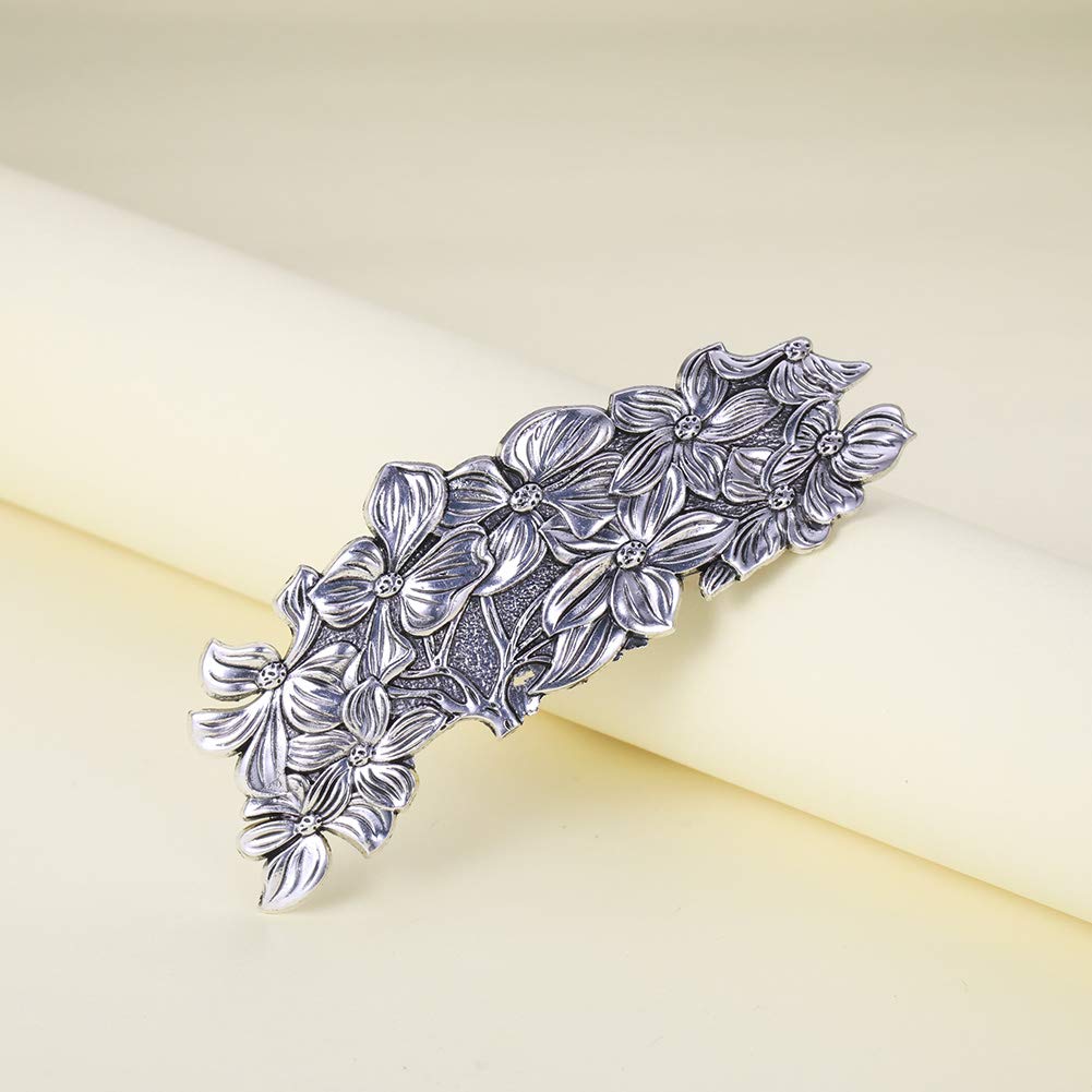 Pasadores de metal, horquilla de flores y mariposas, grandes hechas a mano, pinzas para el cabello para mujer