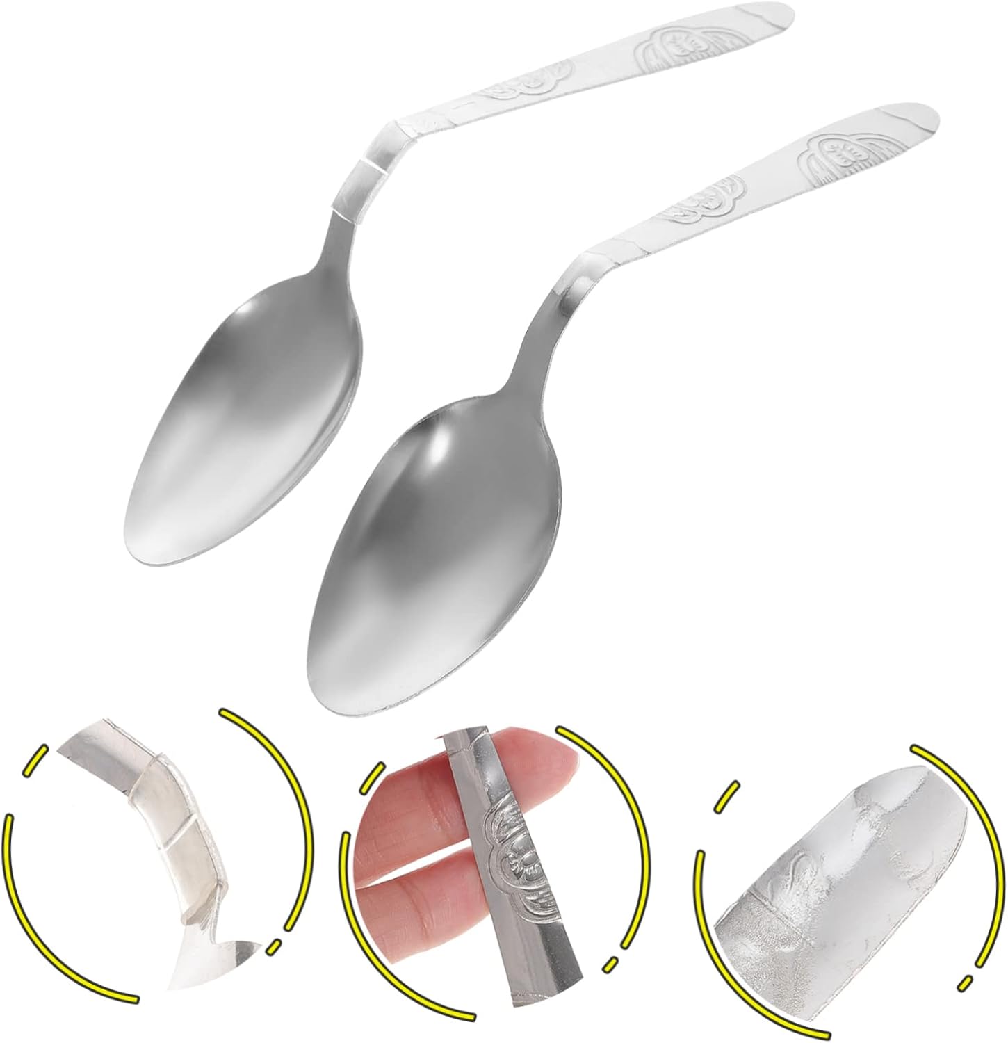 ibasenice Cuchara curvada para niños, 24 piezas, cucharas para niños, juguetes para niños, juego de cuchara de doblado de magos, cuchara de truco de