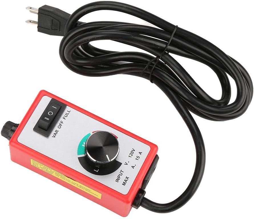 Enrutador del gobernador de 120v, ajustador de velocidad de ventilador de ventilación variable rojo, reóstato del motor del controlador de velocidad