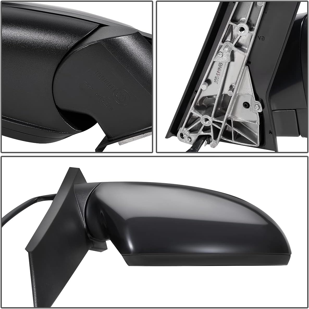DNA Motoring OEM-MR-GM1321439 – Espejo retrovisor para puerta lateral derecha del pasajero con ajuste eléctrico con calefacción, compatible con