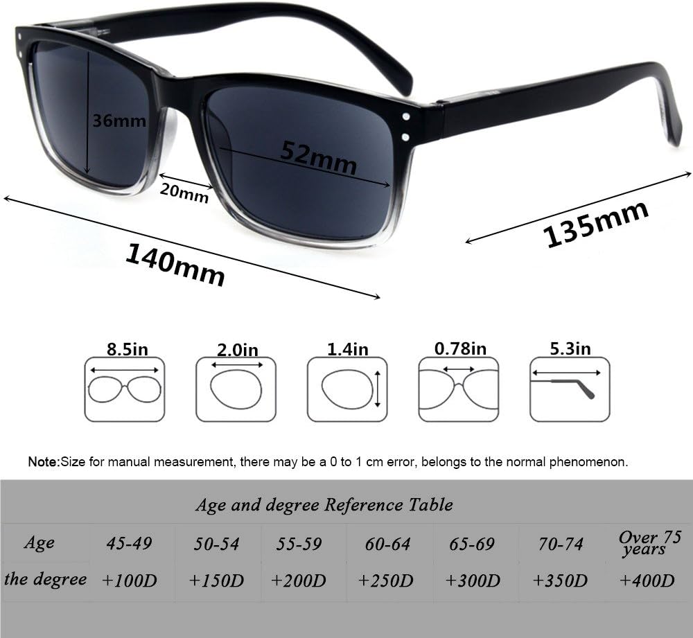 NORPERWIS Paquete de 2 lentes de sol unisex de estilo clásico, lectores cómodos, simples y elegantes