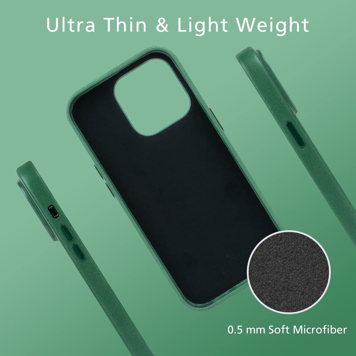 alto Funda de cuero diseñada para iPhone 14 y iPhone 13, serie original, funda protectora de cuero italiano de primera calidad hecha a mano (6.1