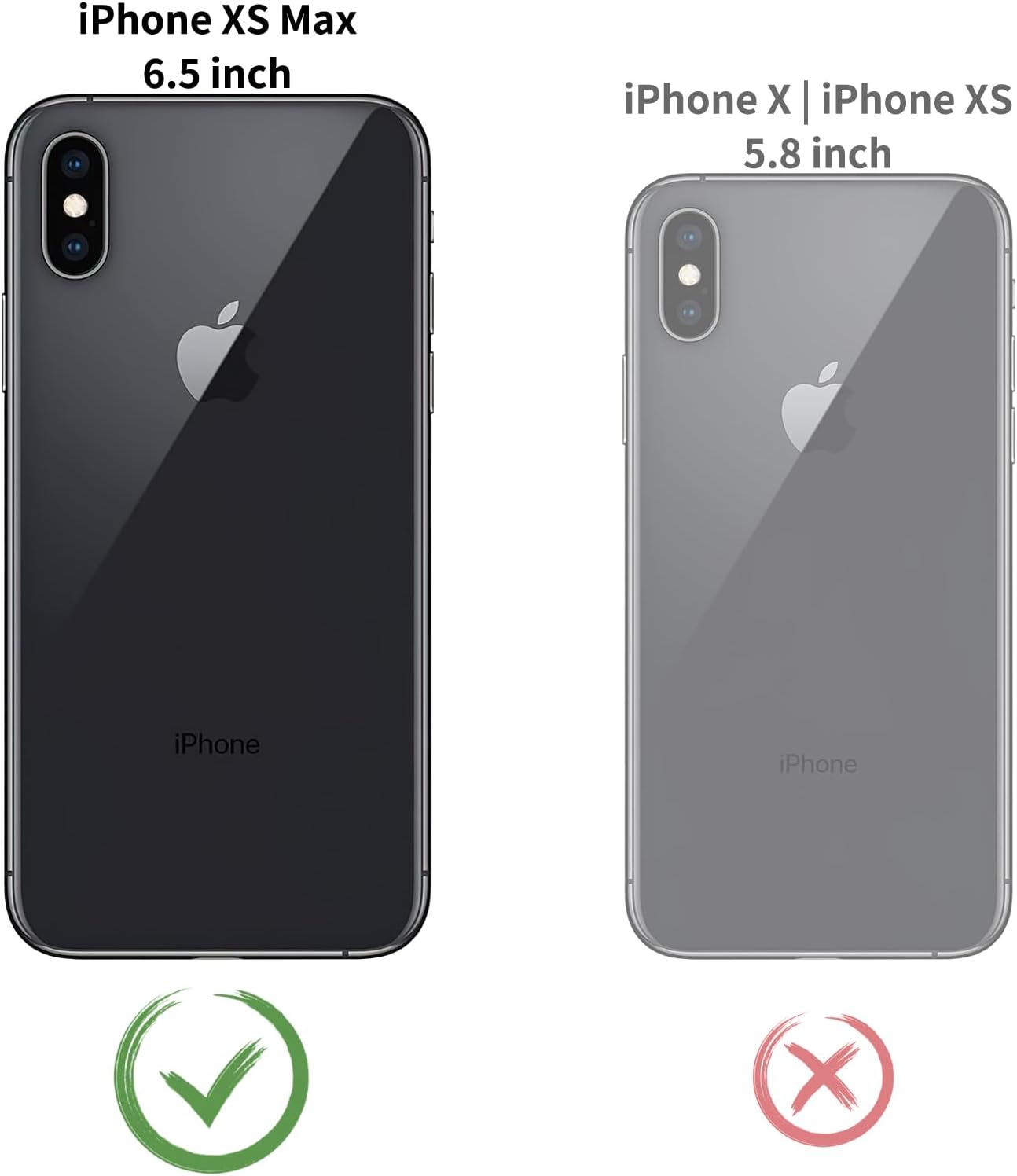 DJBull Funda tipo cartera desmontable 2 en 1 para iPhone Xs Max de 6.5 pulgadas con soporte para tarjeta de crédito bloqueo RFID, funda protectora