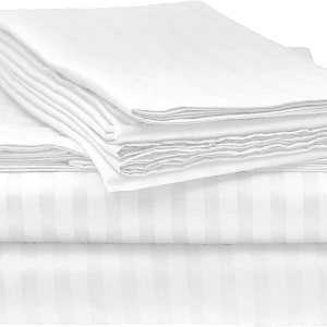 LaxLinen Juego de sábanas de 600 hilos de calidad súper suave, 100% algodón egipcio, 6 piezas (+ 26 pulgadas), bolsillo extra profundo, LaxLinen Juego de sábanas de 600 hilos de calidad súper suave, 100% algodón egipcio, 6 piezas (+ 26 pulgadas), bolsillo extra profundo,