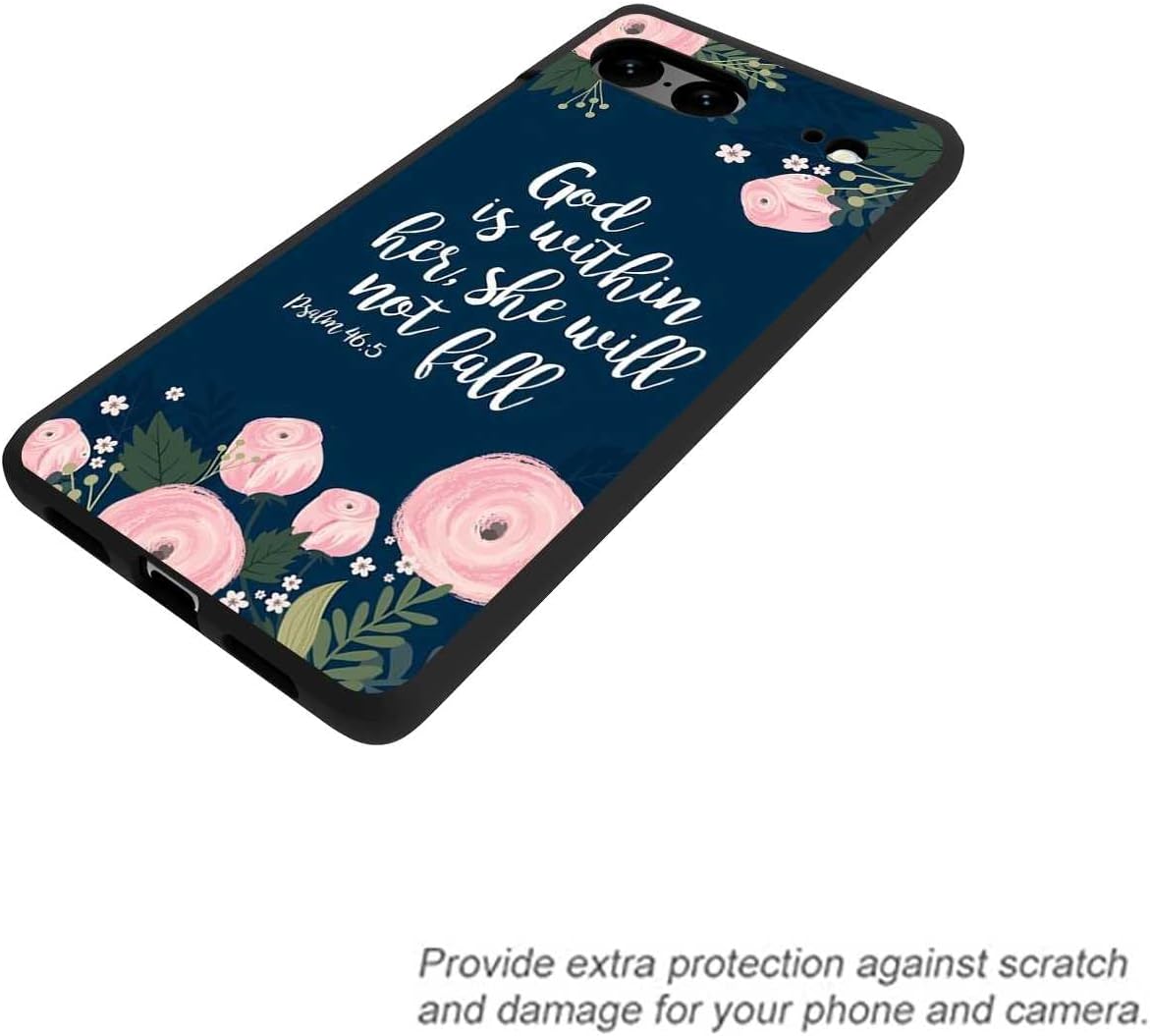 Compatible con Google Pixel 7 – Funda con citas inspiradoras, con versículos bíblicos cristianos alentadores de la Biblia para Google para niñas y