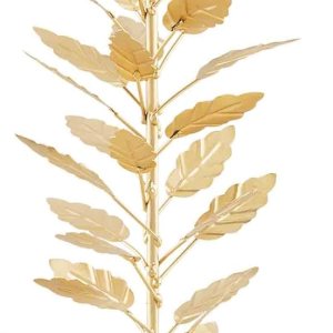 Mud Pie Árbol de hojas de metal dorado, 18 12 “x 5” de diámetro, grande Mud Pie Árbol de hojas de metal dorado, 18 12 “x 5” de diámetro, grande