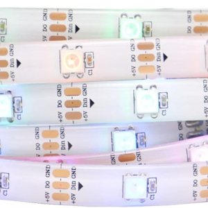 WS2812B Tira de LED RGB direccionable individualmente de 16.4 pies 5050 Smart Flexible Dream a todo color 30Pixelsm Luz blanca PCB IP65 Impermeable WS2812B Tira de LED RGB direccionable individualmente de 16.4 pies 5050 Smart Flexible Dream a todo color 30Pixelsm Luz blanca PCB IP65 Impermeable