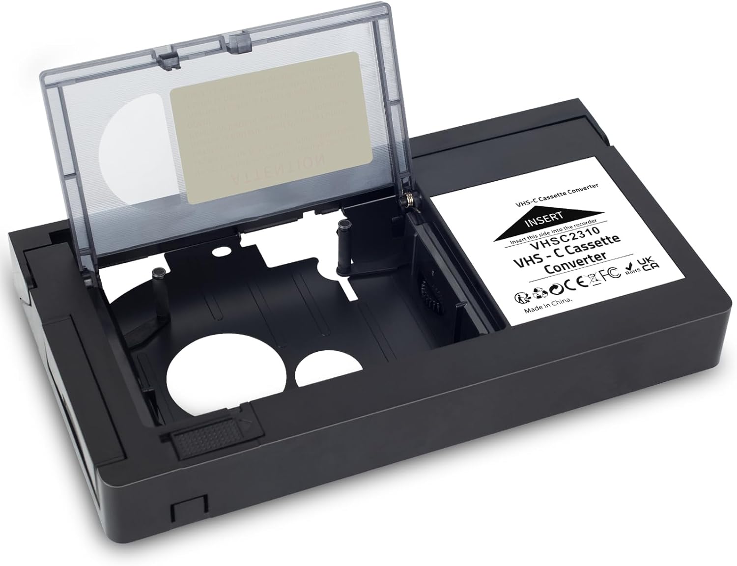 Adaptador de casete VHS-C compatible con videocámaras VHS-C SVHS JVC RCA Panasonic convertidor de casete VHS motorizado (no compatible con 0.315 in