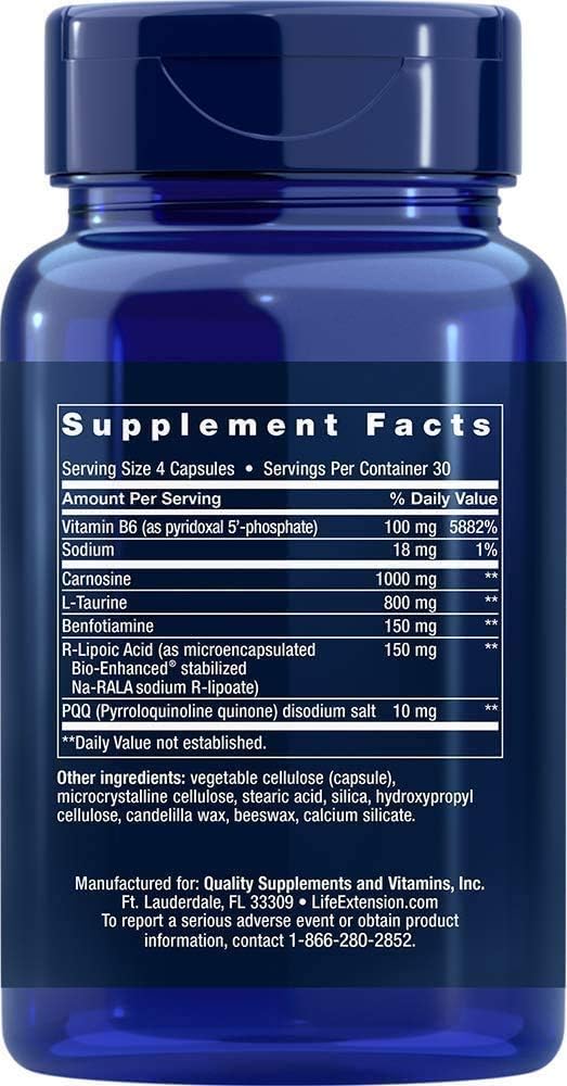 Life Extension Optimizador de energía mitocondrial con BioPQQ, 240 cápsulas