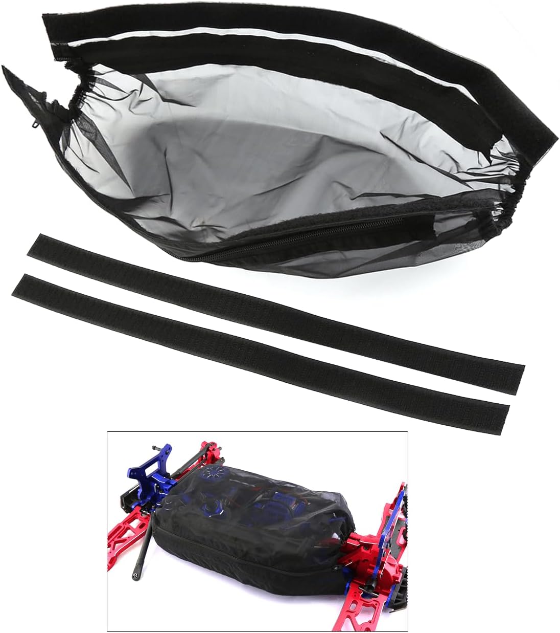RCarmumb Protector de chasis, cubierta resistente al polvo para trineo de 18 Monster Truck #95076-4, cubierta antipolvo para chasis de automóvil a