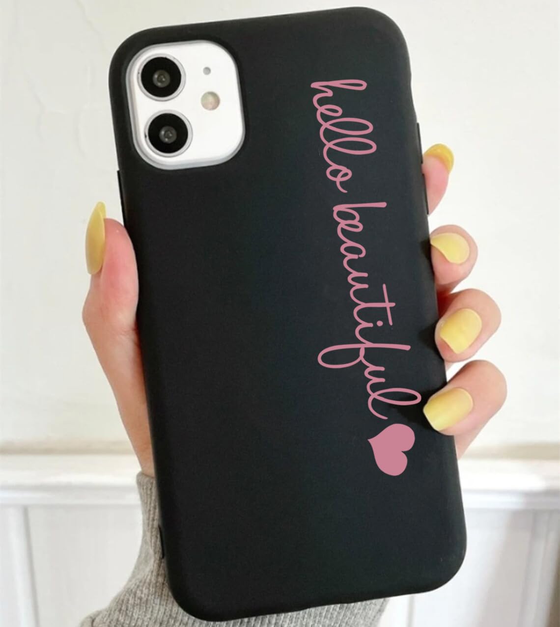 3x Hello Beautiful Rearview Mirror Decal,Vinyl Pink Car Decals For Women,Vanity Mirror Stickers,Girl Car Decal Gifts,Car Window Decal,Car Mirror