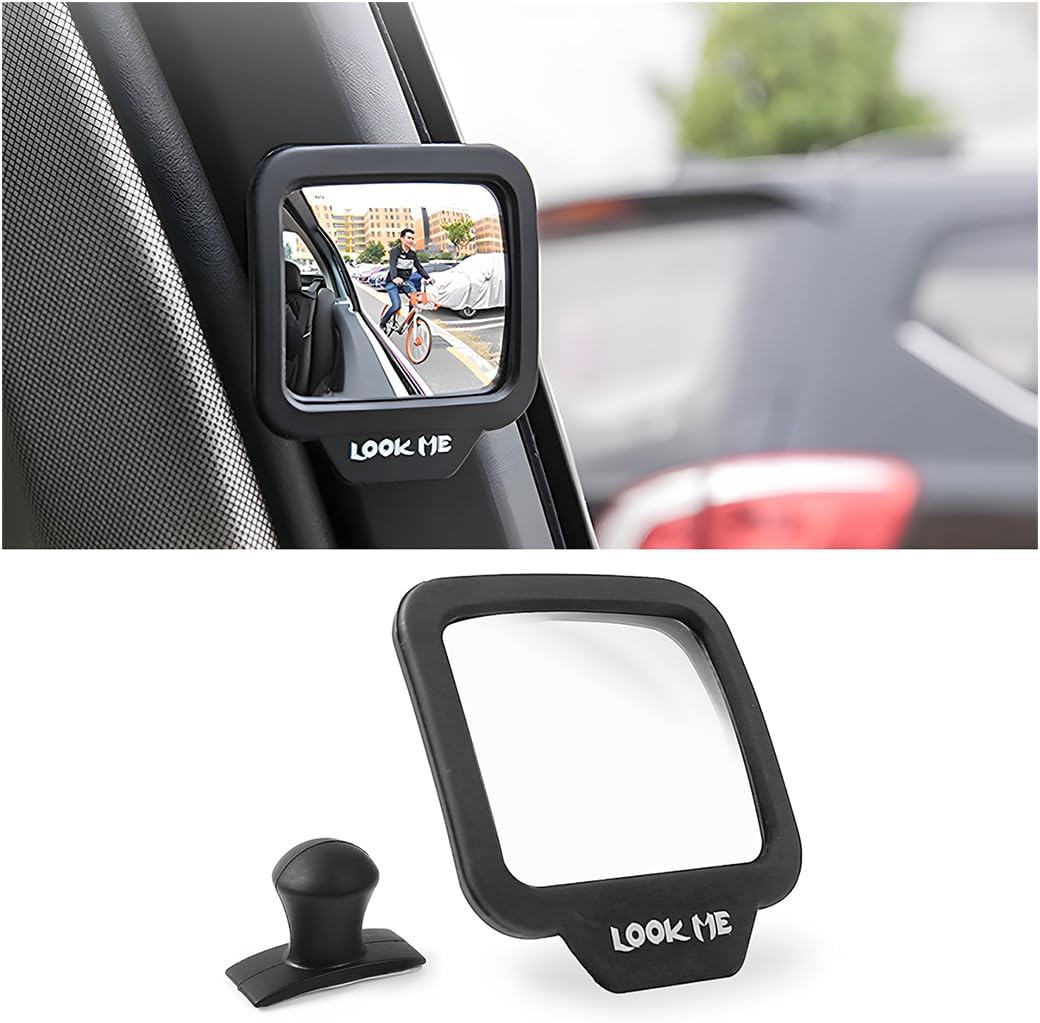 Espejo retrovisor del pasajero, espejo de punto ciego para puerta de salida y seguridad abierta, espejo retrovisor de segunda fila para automóvil