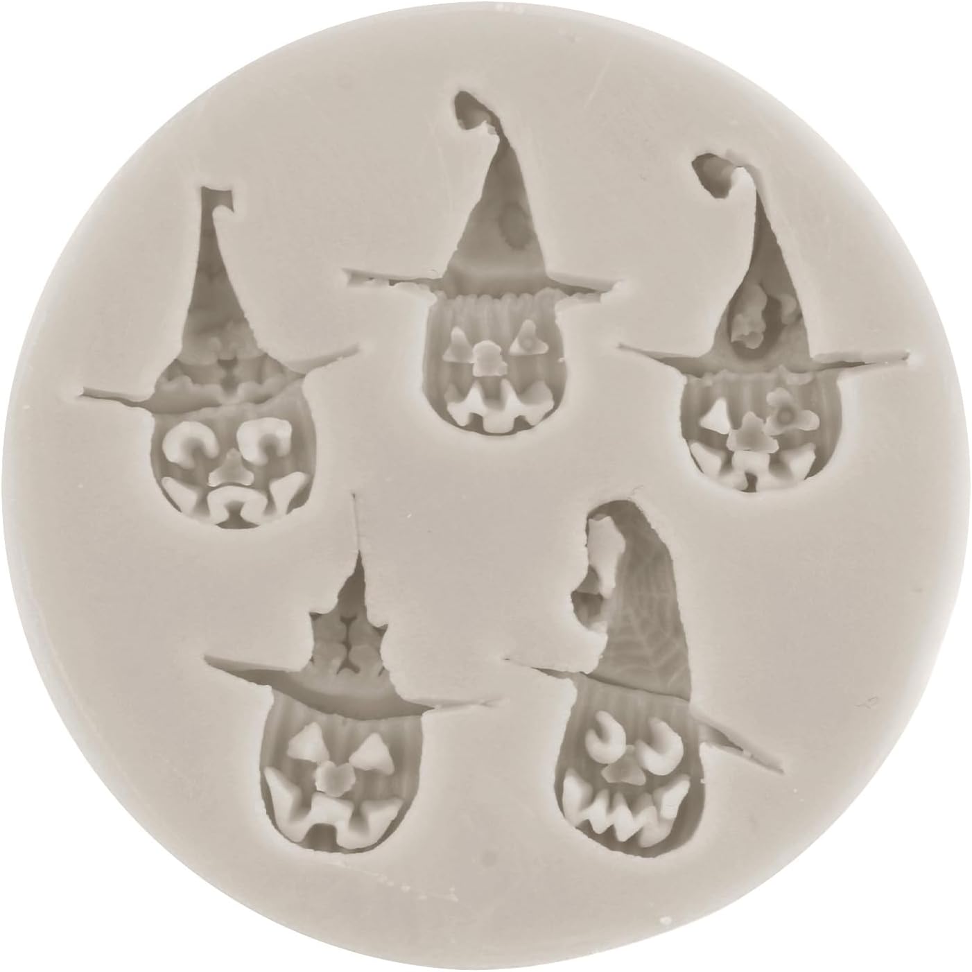 MYPRACS Molde de silicona para Halloween, bruja, fantasma, cráneo, araña, mano, fondant, molde para decoración de pasteles de Halloween, decoración