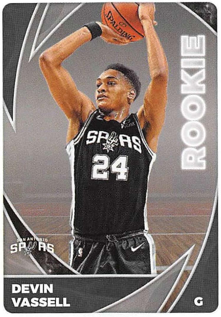 2020-21 Panini Stickers #480 Devin Vassell Rookie Sticker Official NBA Basketball Album Sticker Measuring 2.75 inch tall X 2 inches wide in Raw (NM