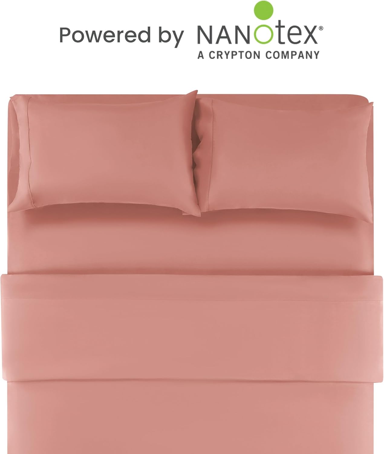 Sleep Zone – Juego de sábanas suaves y frescas de 4 piezas sábana bajera, encimera y fundas de almohada, no se arrugan ni se decoloran, bolsillo
