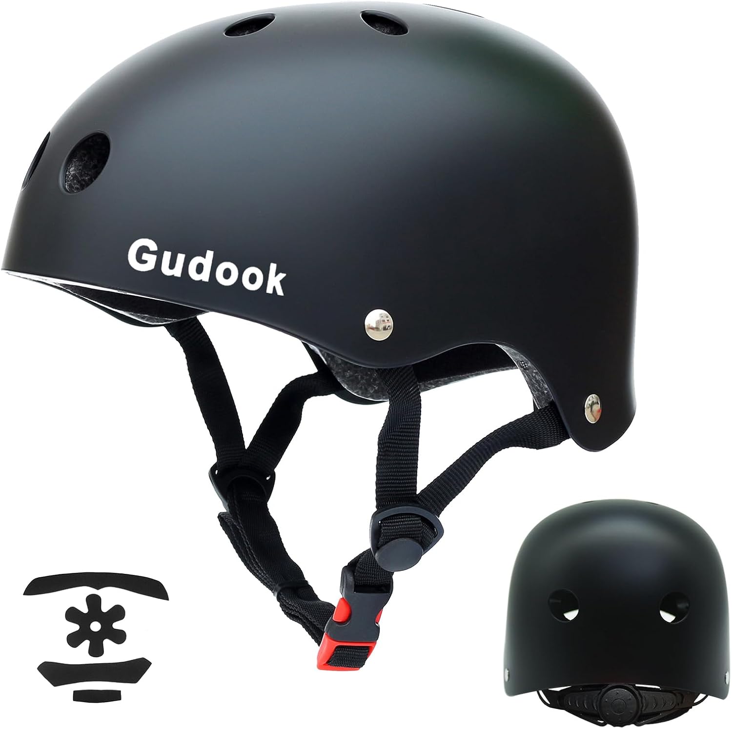 Casco de bicicleta para adultos, jóvenes, niños, para patinaje multideportivo, patinaje en línea, BMX, desplazamiento, ajustable, para bicicleta