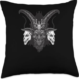 Occult T-Shirts and Gifts Baphomet Occult Devil Head-Baphomet Evil – Almohada (18 x 18 pulgadas), multicolor Occult T-Shirts and Gifts Baphomet Occult Devil Head-Baphomet Evil – Almohada (18 x 18 pulgadas), multicolor
