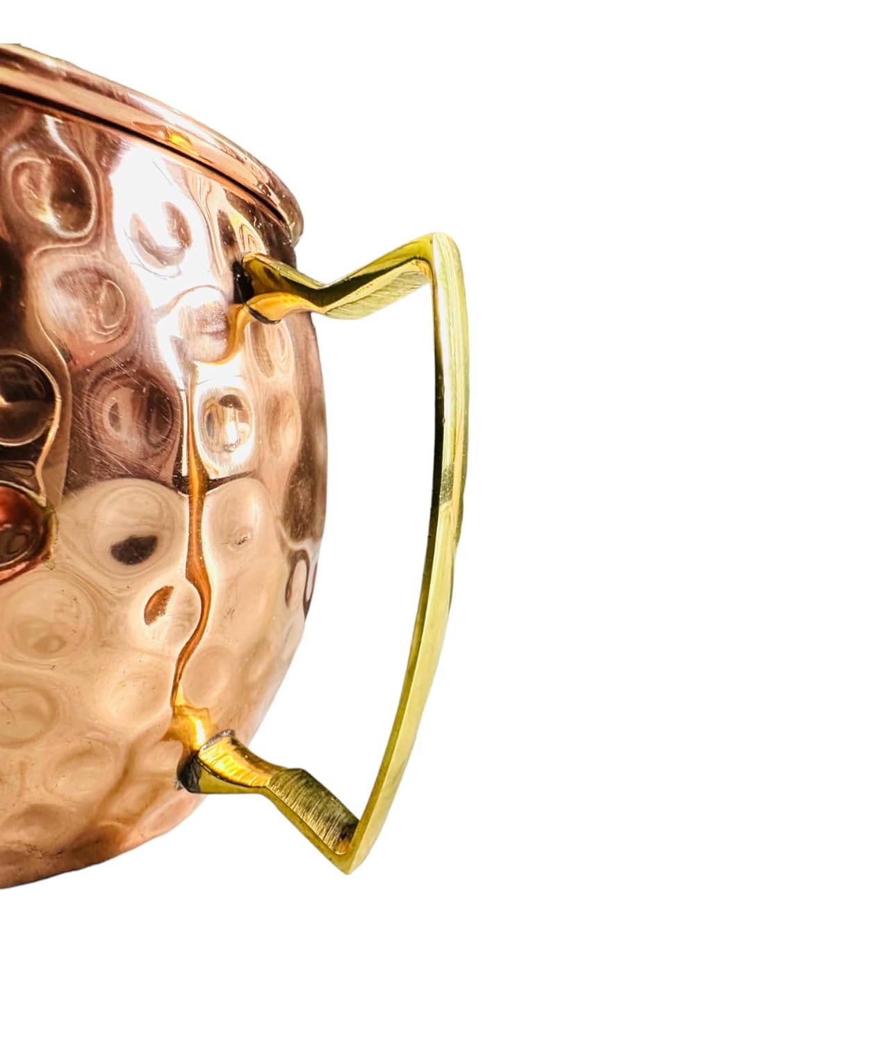 Moscow Mule Copper Mugs-Set of 2 Hammered Copper Cups,100% HANDCRAFTED Food Safe Pure Solid Copper Mugs – 16 oz Gift Set, Stainless Steel Lining,
