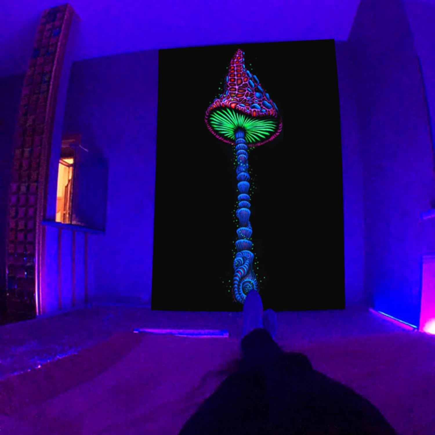 BatwhO Fluorescentes de luz de tapiz de fondo de tela tapiz casa tapiz de habitación de fiesta tela de la pared sala de estar sofá tapiz de fondo