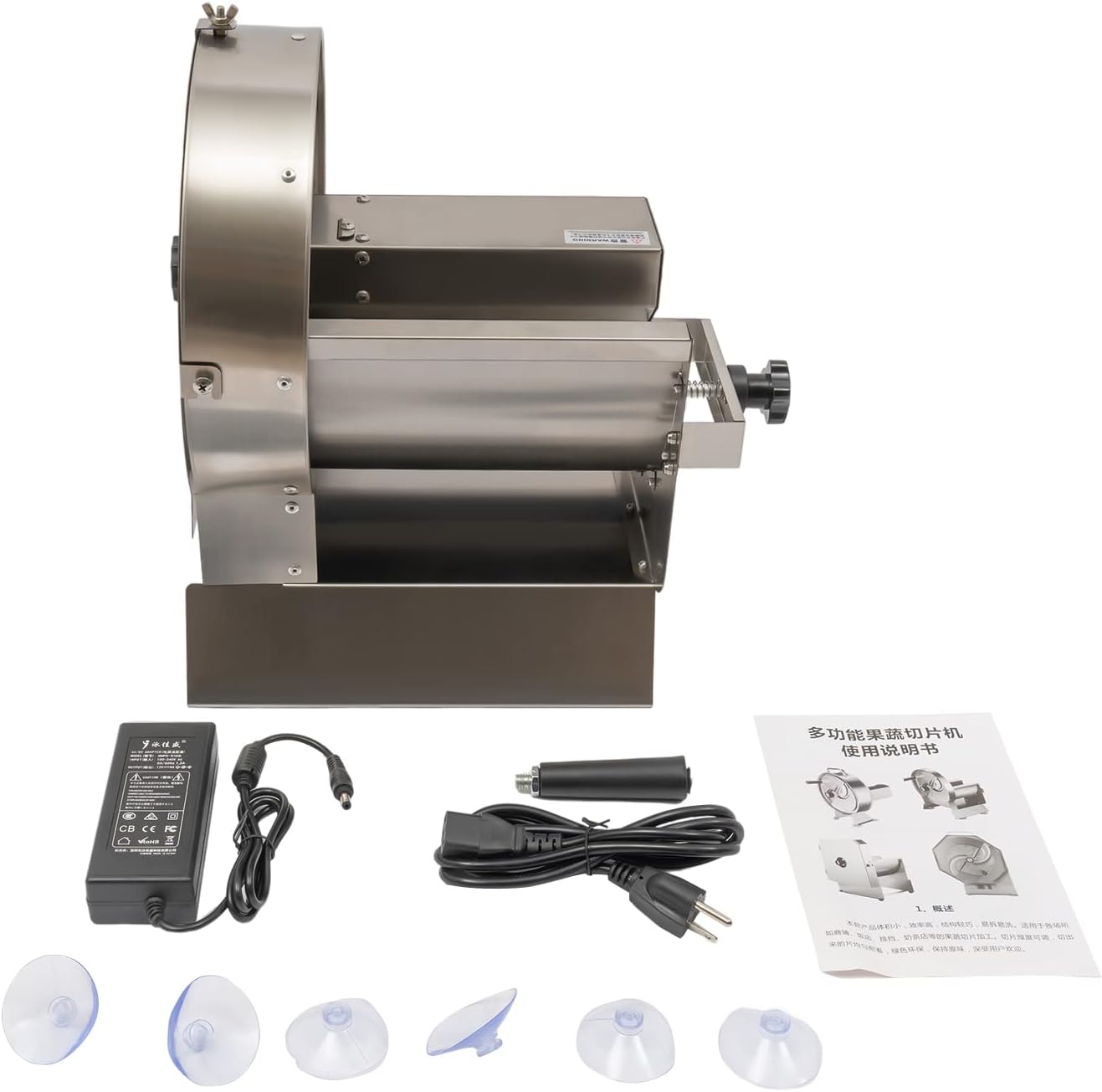 Cortador eléctrico comercial de frutas y verduras de 110 V 0.000 in-0.394 in Máquina cortadora ajustable de escritorio de patatas trituradora