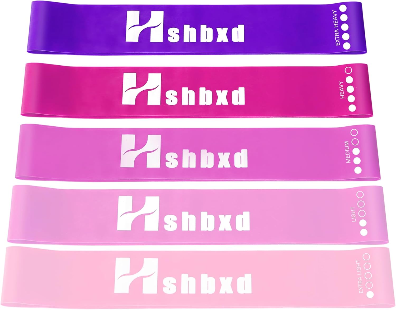 Bandas de ejercicio de resistencia para entrenar mujeres y hombres, paquete de 5 diferentes niveles de resistencia bandas de ejercicio para fitness