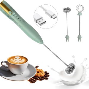 Potente espumador de leche de mano, máquina de espuma eléctrica recargable por USB para café, mini espumador de leche, mezclador de bebidas de acero Potente espumador de leche de mano, máquina de espuma eléctrica recargable por USB para café, mini espumador de leche, mezclador de bebidas de acero