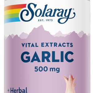 SOLARAY Suplemento de ajo de 500 mg, vegano, extracto de ajo inodoro, utilizado tradicionalmente para la salud del corazón y el apoyo inmunológico, SOLARAY Suplemento de ajo de 500 mg, vegano, extracto de ajo inodoro, utilizado tradicionalmente para la salud del corazón y el apoyo inmunológico,