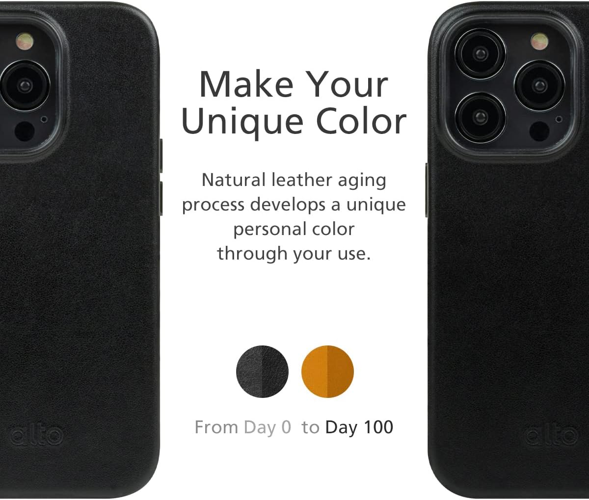 alto Funda magnética de cuero diseñada para iPhone 14 Pro y MagSafe, serie CLOP funda protectora contra caídas de cuero italiano de primera calidad