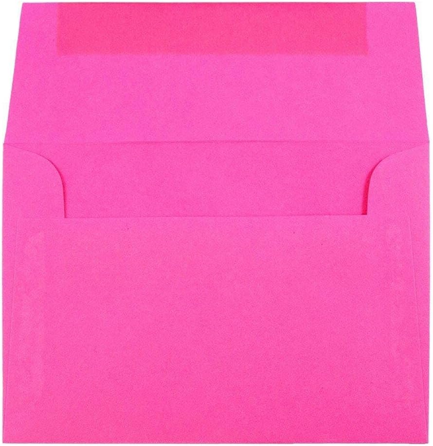 JAM PAPER Sobres de invitación de colores A1 de 4 barras – 3 58 x 5 18 – Ultra fucsia rosa intenso – 50 unidades