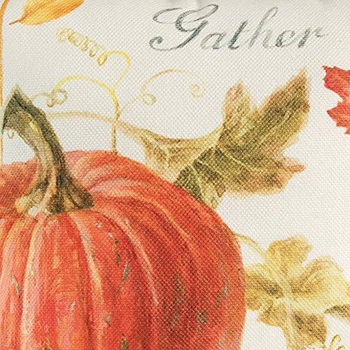 C&F Home 8 x 8 pulgadas, decoración pequeña de calabaza, almohada de cosecha de otoño para sofá o cama, 8 x 8 pulgadas, color marrón