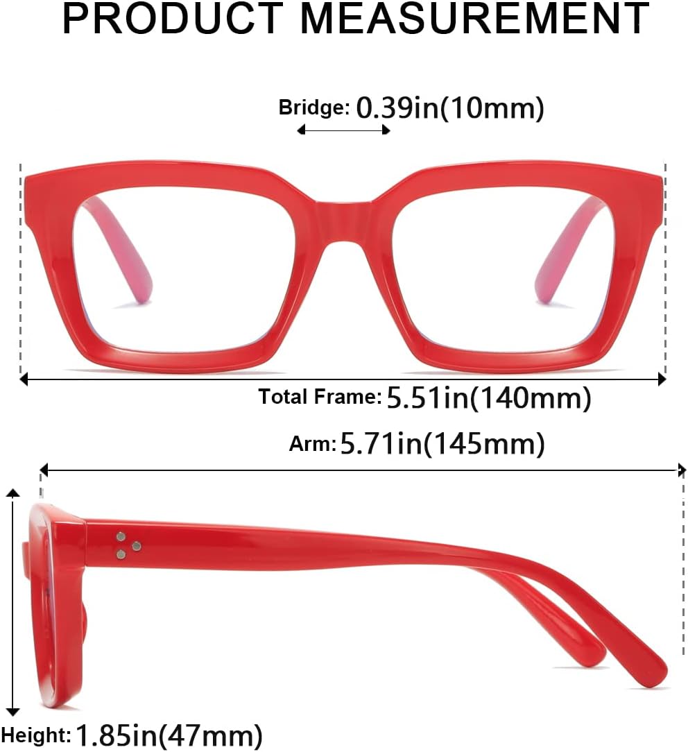 Lentes de bloqueo de luz azul, para lectura en computadora, juegos, televisión, teléfonos, gafas para mujeres y hombres, marco cuadrado grueso 2105