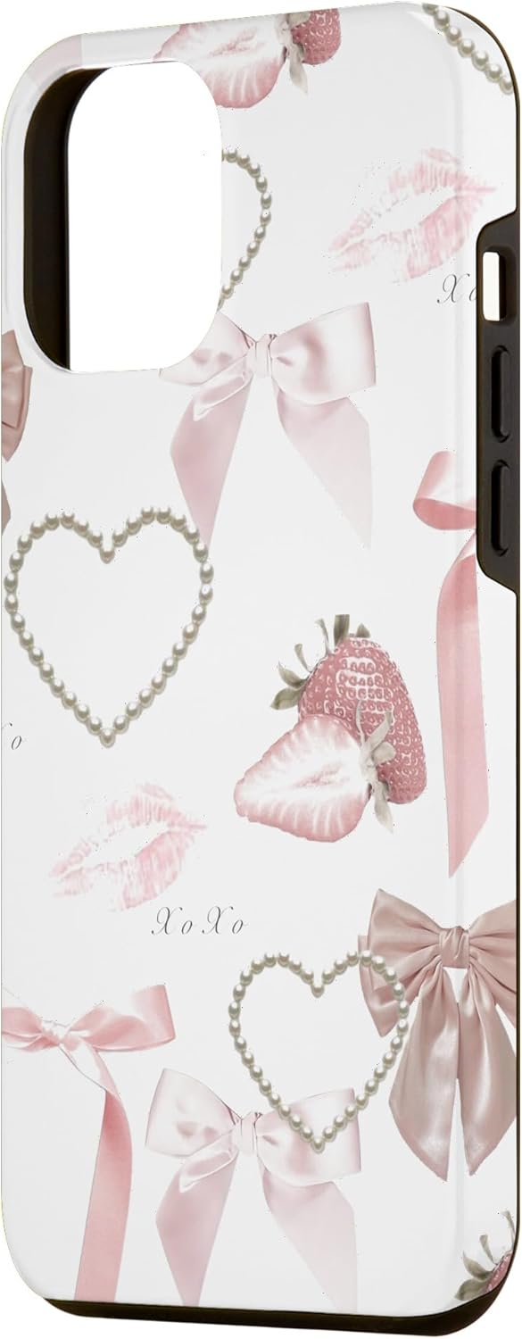 Funda con lazos y corazones para iPhone 13 Pro Max