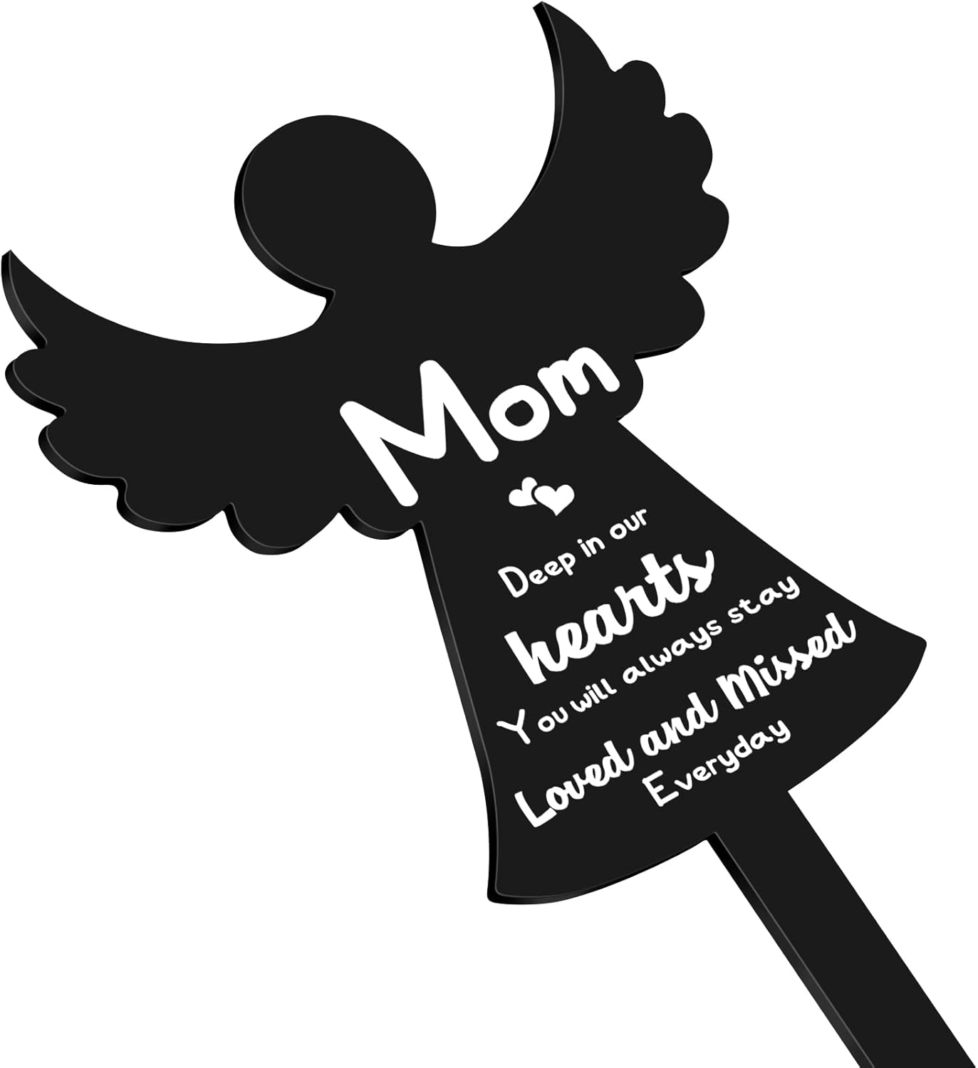 Roowest Marcador de placa conmemorativa para el Día de la Madre, decoración de tumba, regalos de recuerdo de condolencias para cementerio al aire